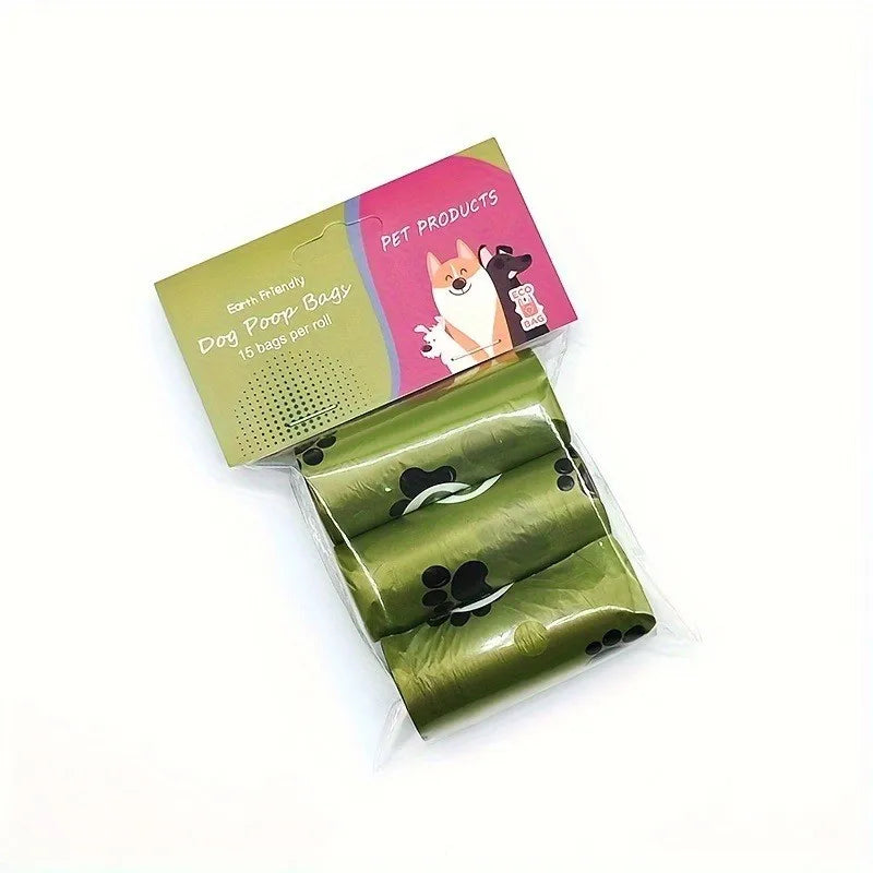 Eco-Friendly Biodegradable Pet Waste Bags  with Leash Clip, Scented Dispenser