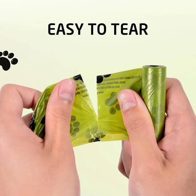 Eco-Friendly Biodegradable Pet Waste Bags  with Leash Clip, Scented Dispenser