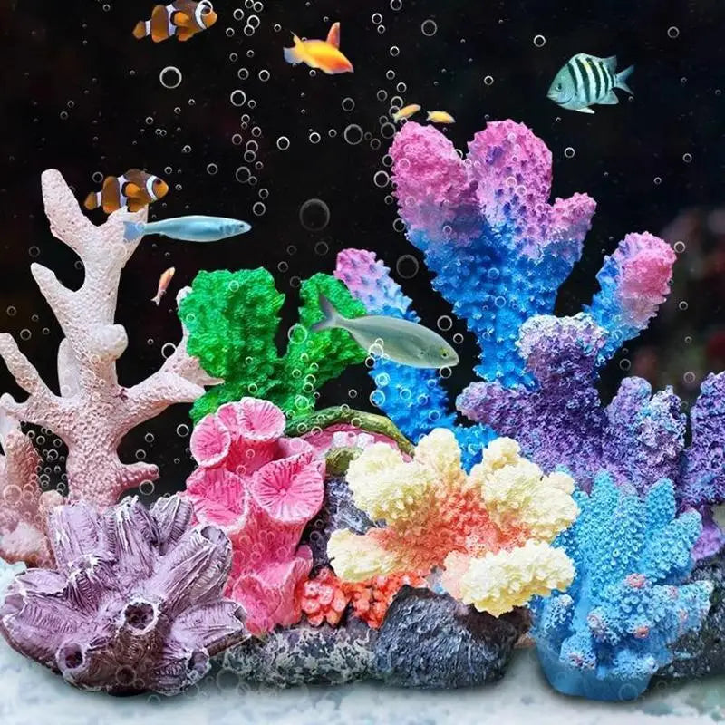 Aquarium Coral Ornament Set
