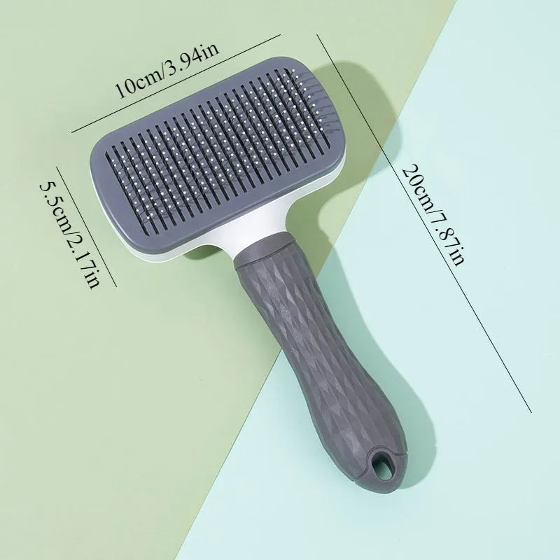 2-in-1 Pet Grooming Brush with Easy Cleanup