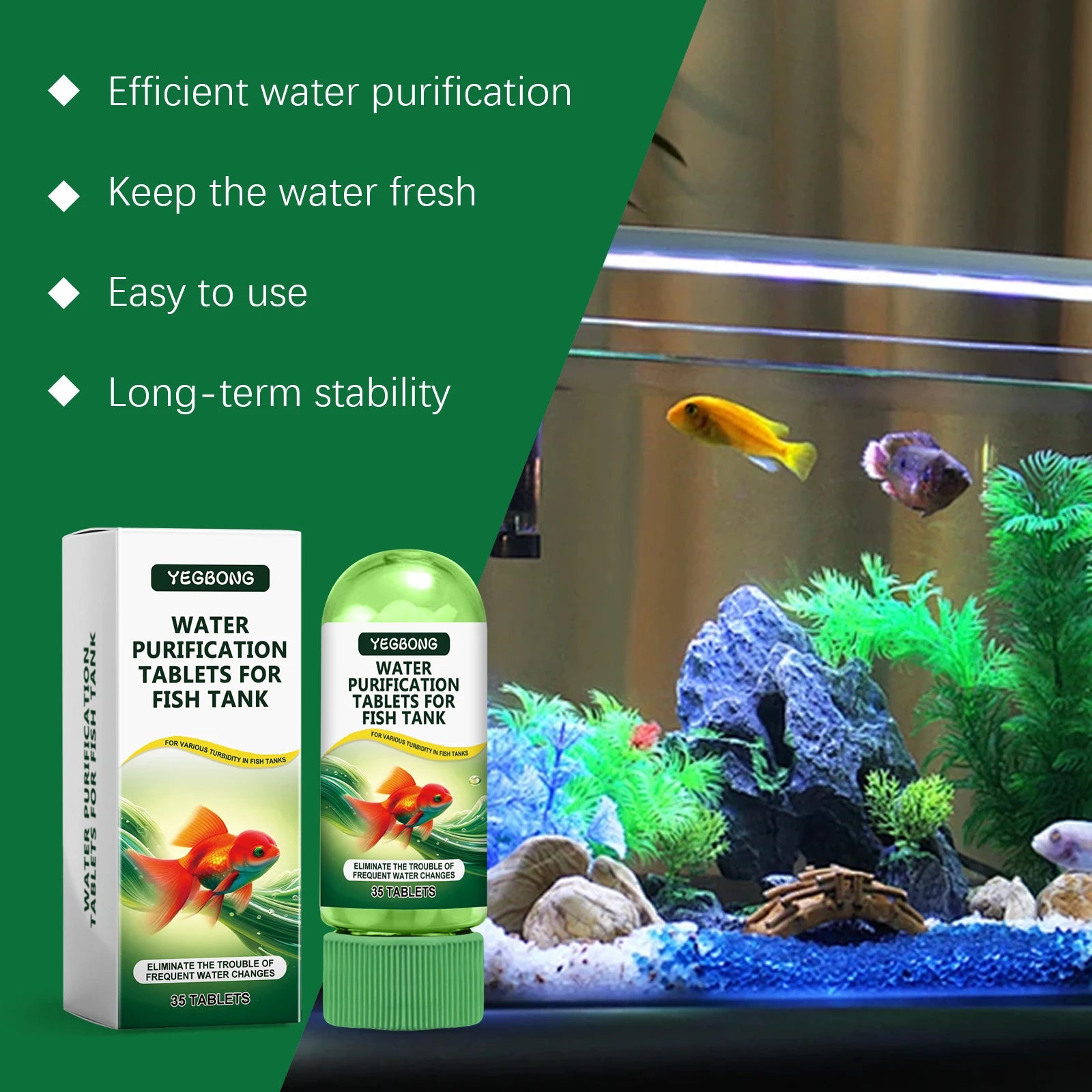 35 Pieces Fish Tank Water Purification Tablets