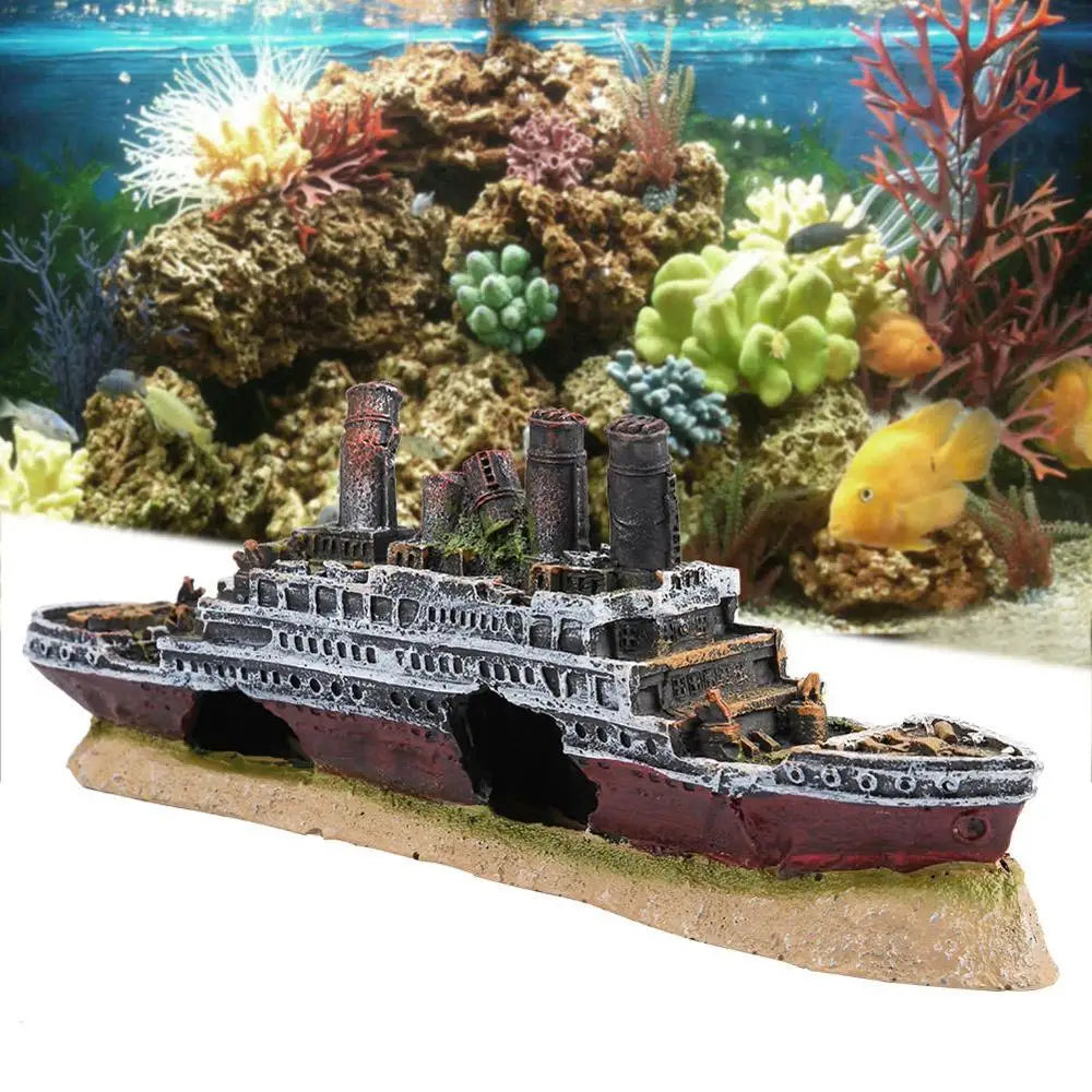 Wrecked Titanic Aquarium Decoration