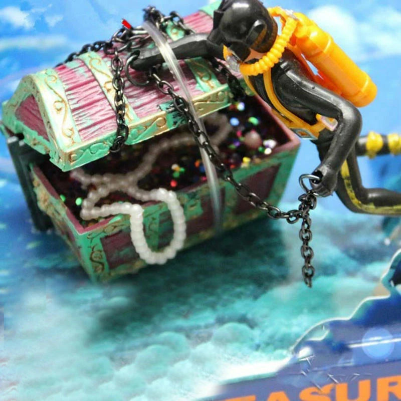 Treasure Frogman Aquarium Ornament