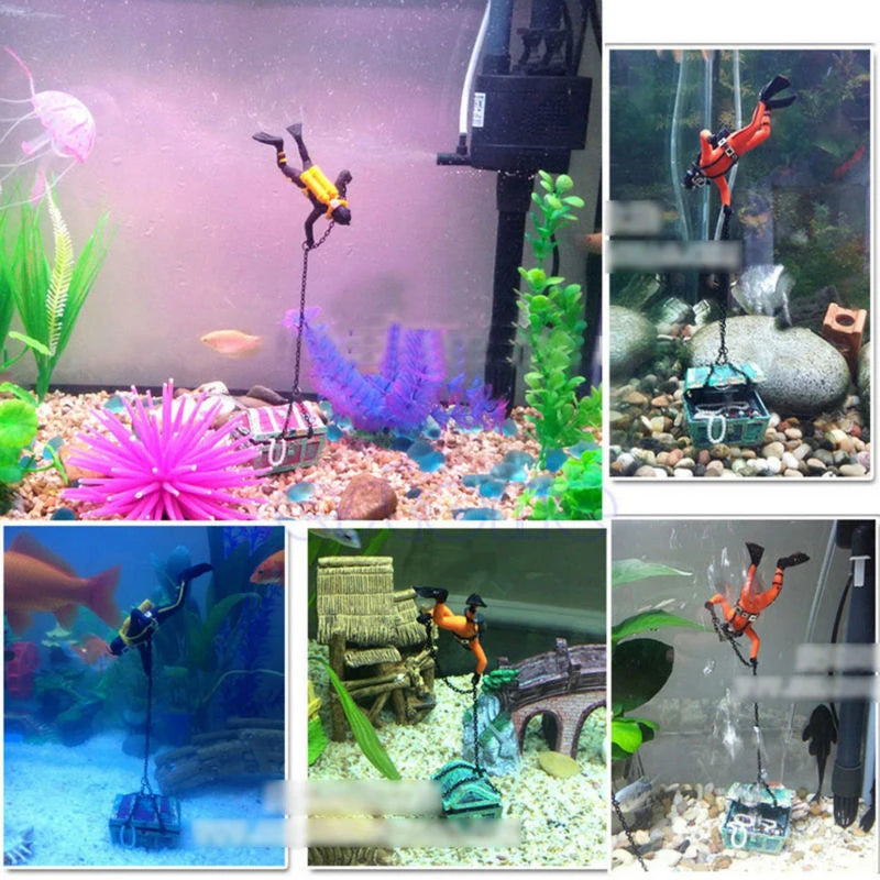 Treasure Frogman Aquarium Ornament