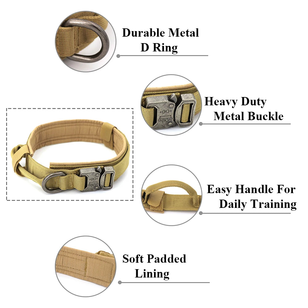Training Tactical Dog Collar And Leash Set