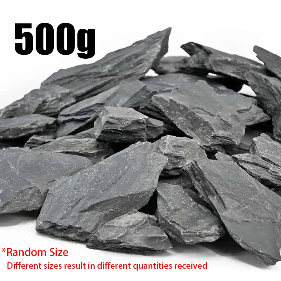 500g Grey Slate Stone Irregular Thin Flat Rocks