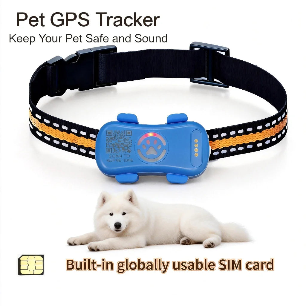 GPS Pet Tracker for Dogs, Cats. Real Time Tracking