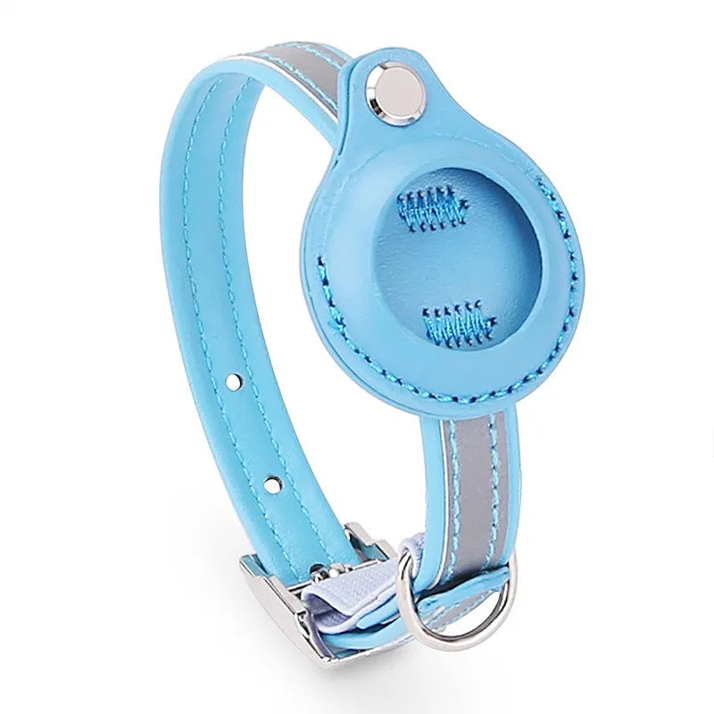 Leather Pet Collars For Apple Airtag Location Tracker