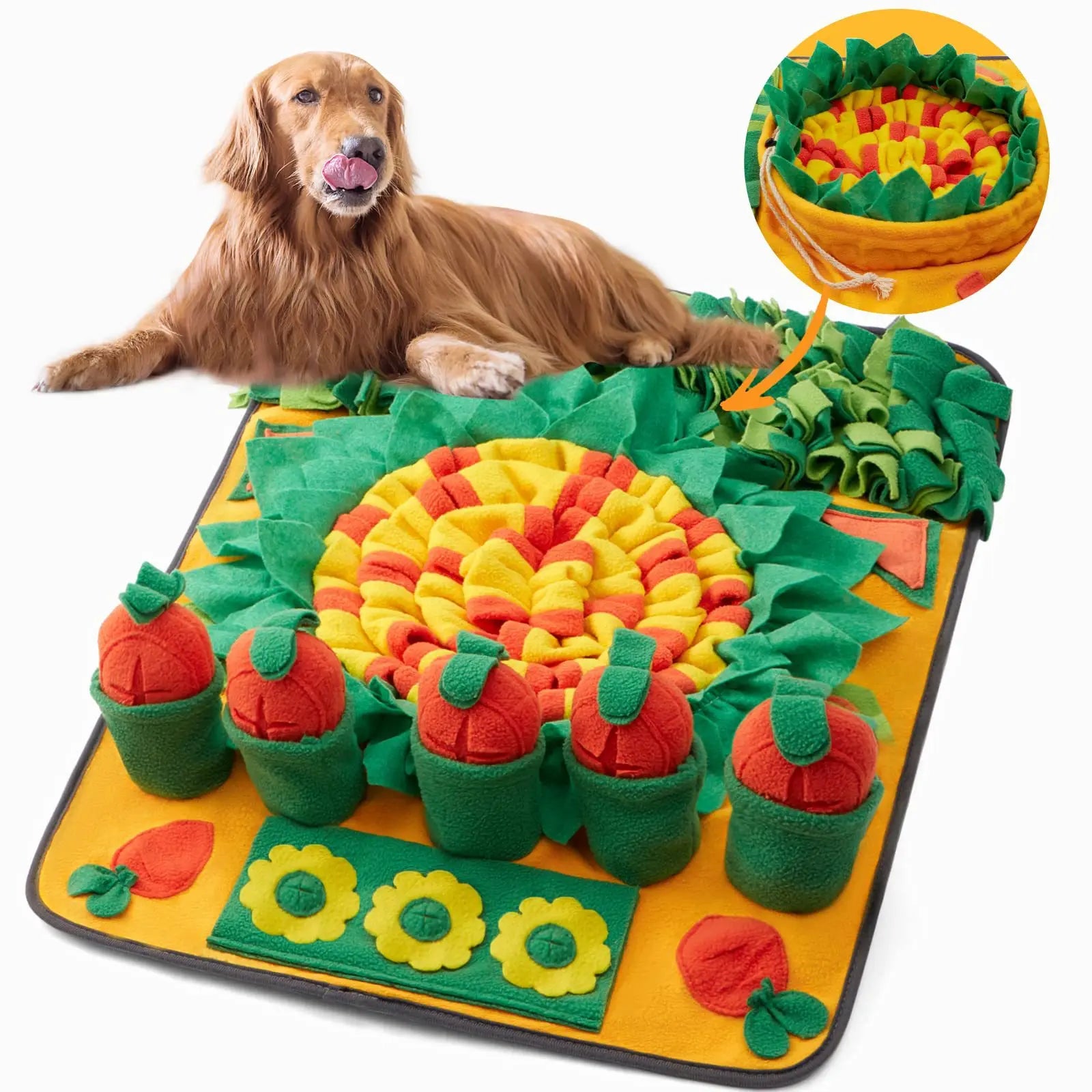 Dog Sniffing Mat Polar Fleece Slow Feeding Foraging Training Pad for Dogs Encourages Natural Foraging Reduces Stress and Anxiety