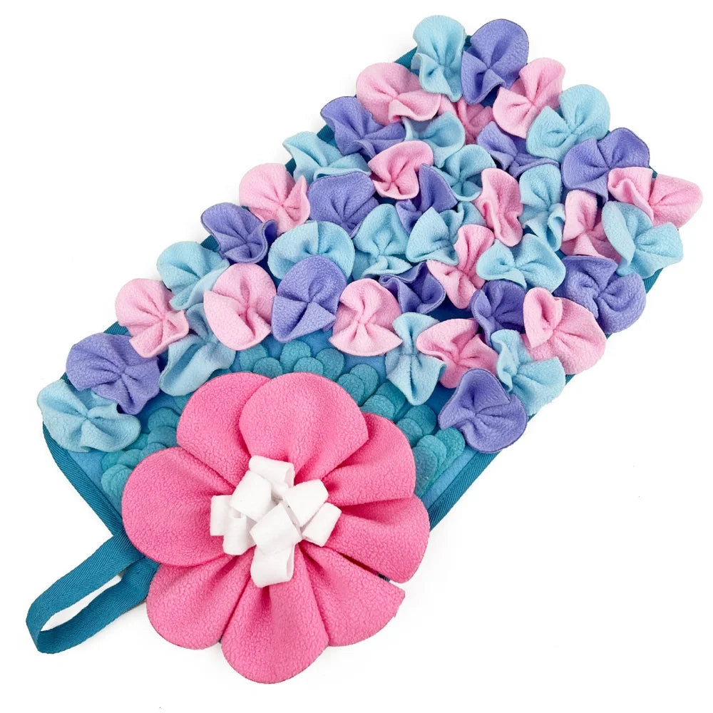 Small Animal Feeding Mat in Cute Floral Design