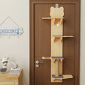 4-Levels Cat Solid Wood Climber Hangs on The Door