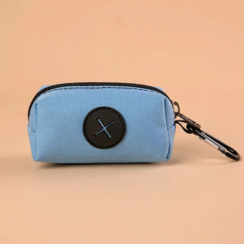 Canvas Dog Poop Bag Holder and Dispenser with Carabiner Clip