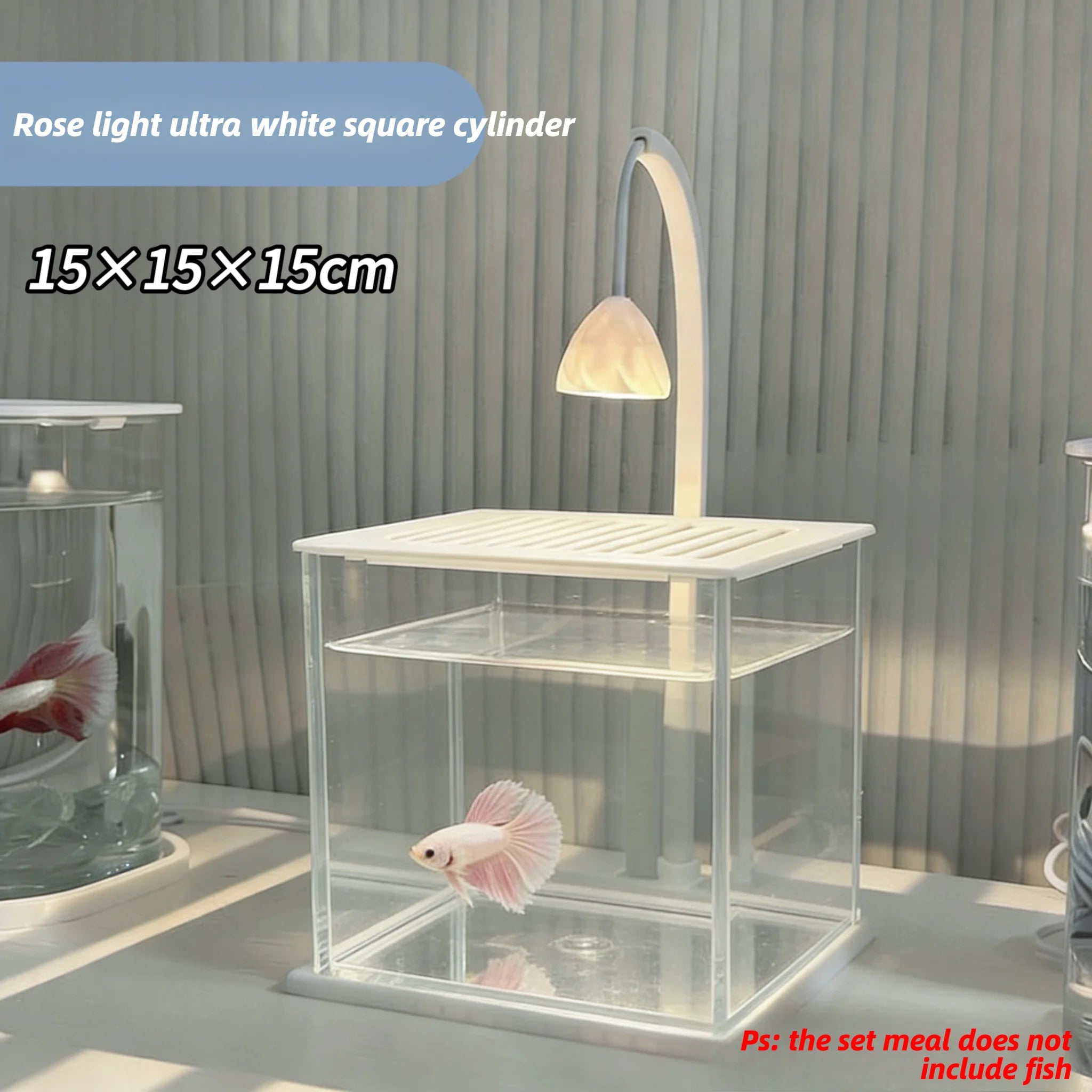 Acrylic Fish Tank With Ice Crystal Landscape