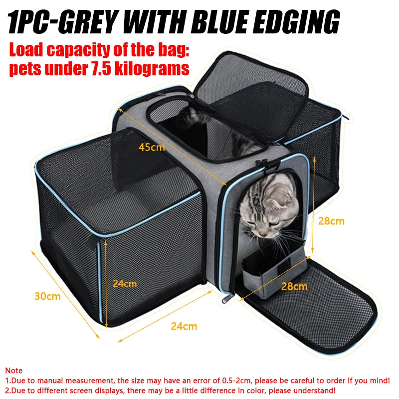 1PC Expandable Pet Carrier Portable Shoulder Bag and Car Carrier