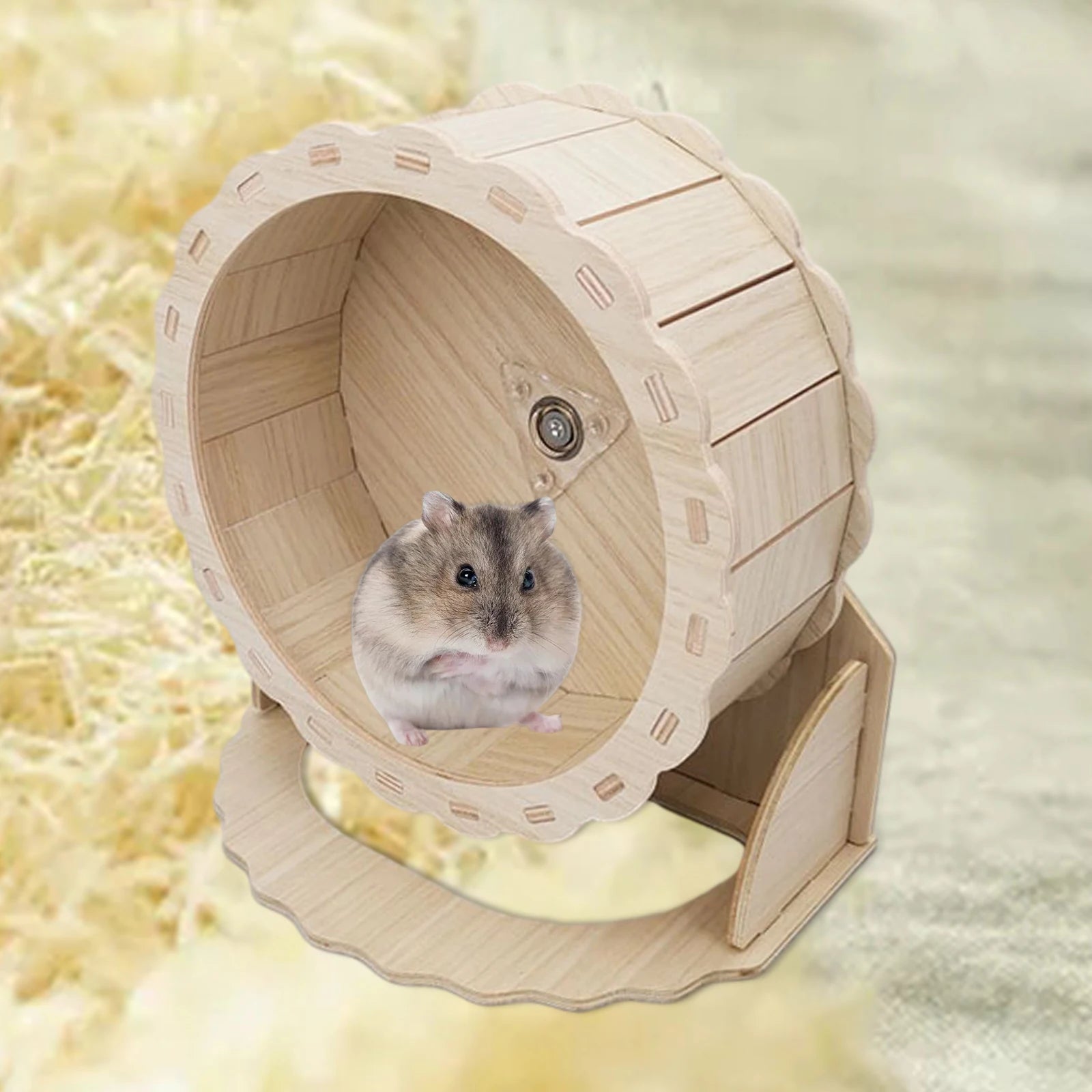 Wooden Hamster Running Wheel