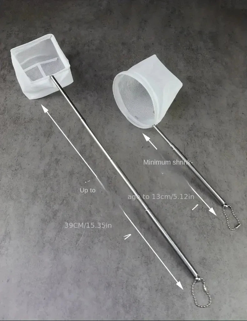Stainless Steel Handle Square Round Aquarium Net