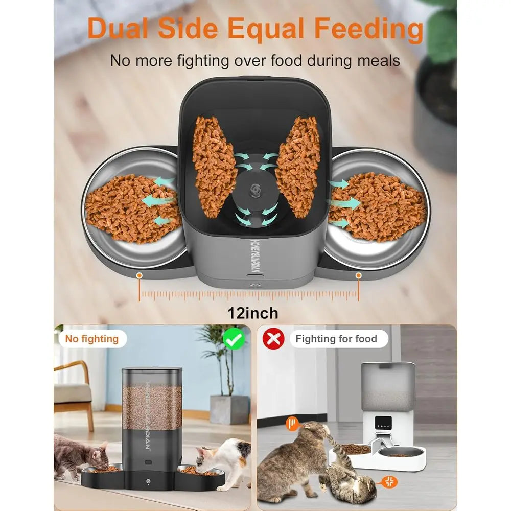 2.4/5G WiFi Smart 5L Automatic Cat Feeder for Two Cats