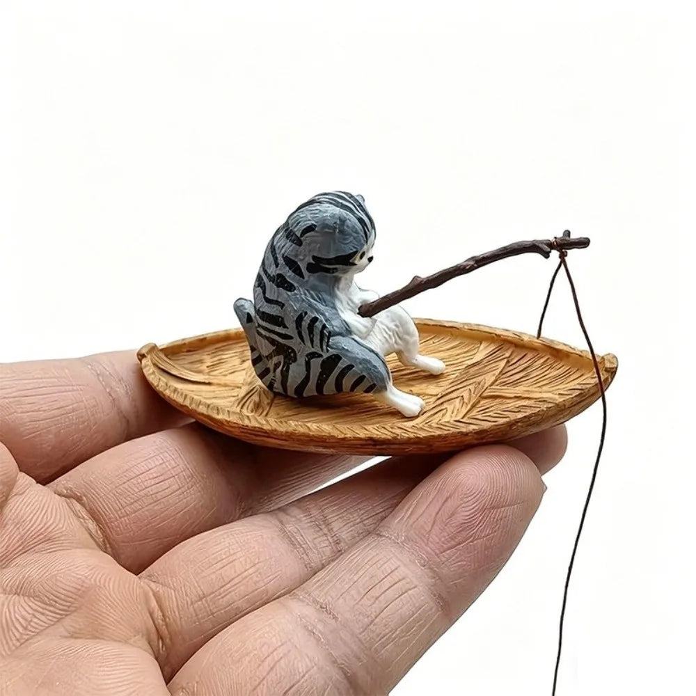Resin Cat Shape Fishing Boat