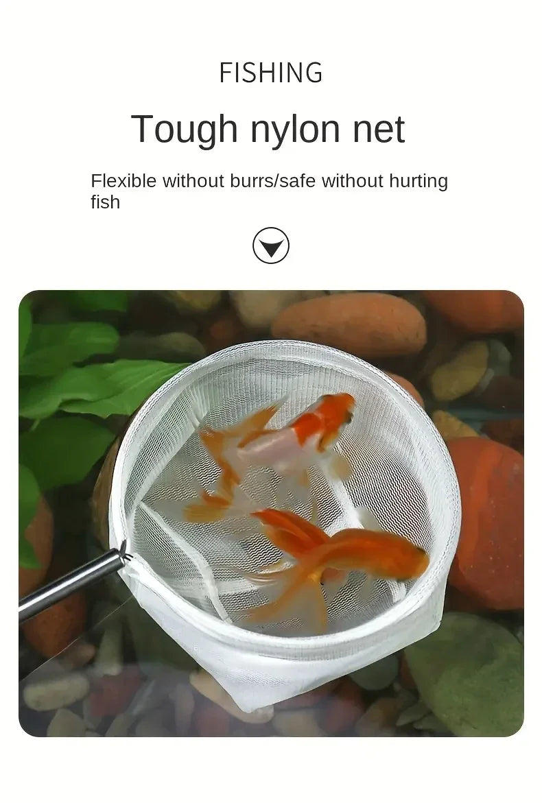 Stainless Steel Handle Square Round Aquarium Net