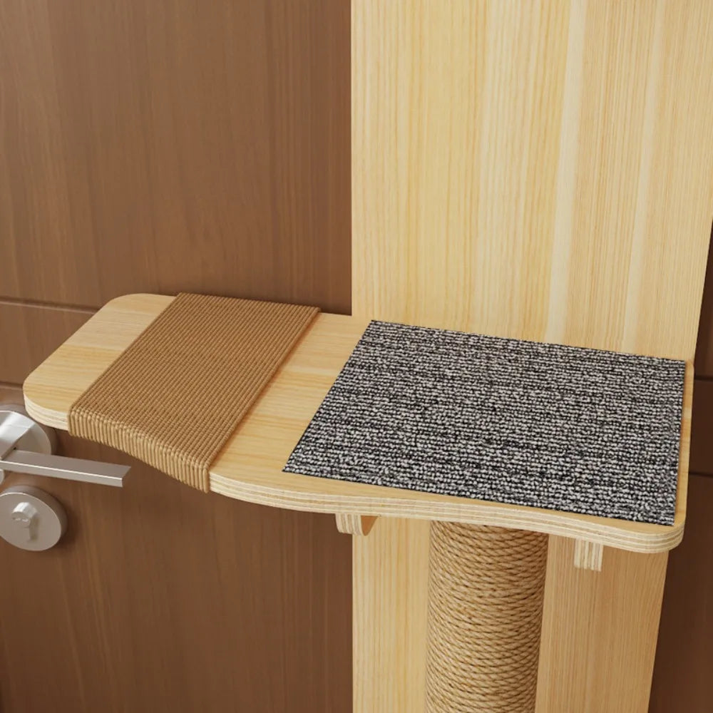 4-Levels Cat Solid Wood Climber Hangs on The Door