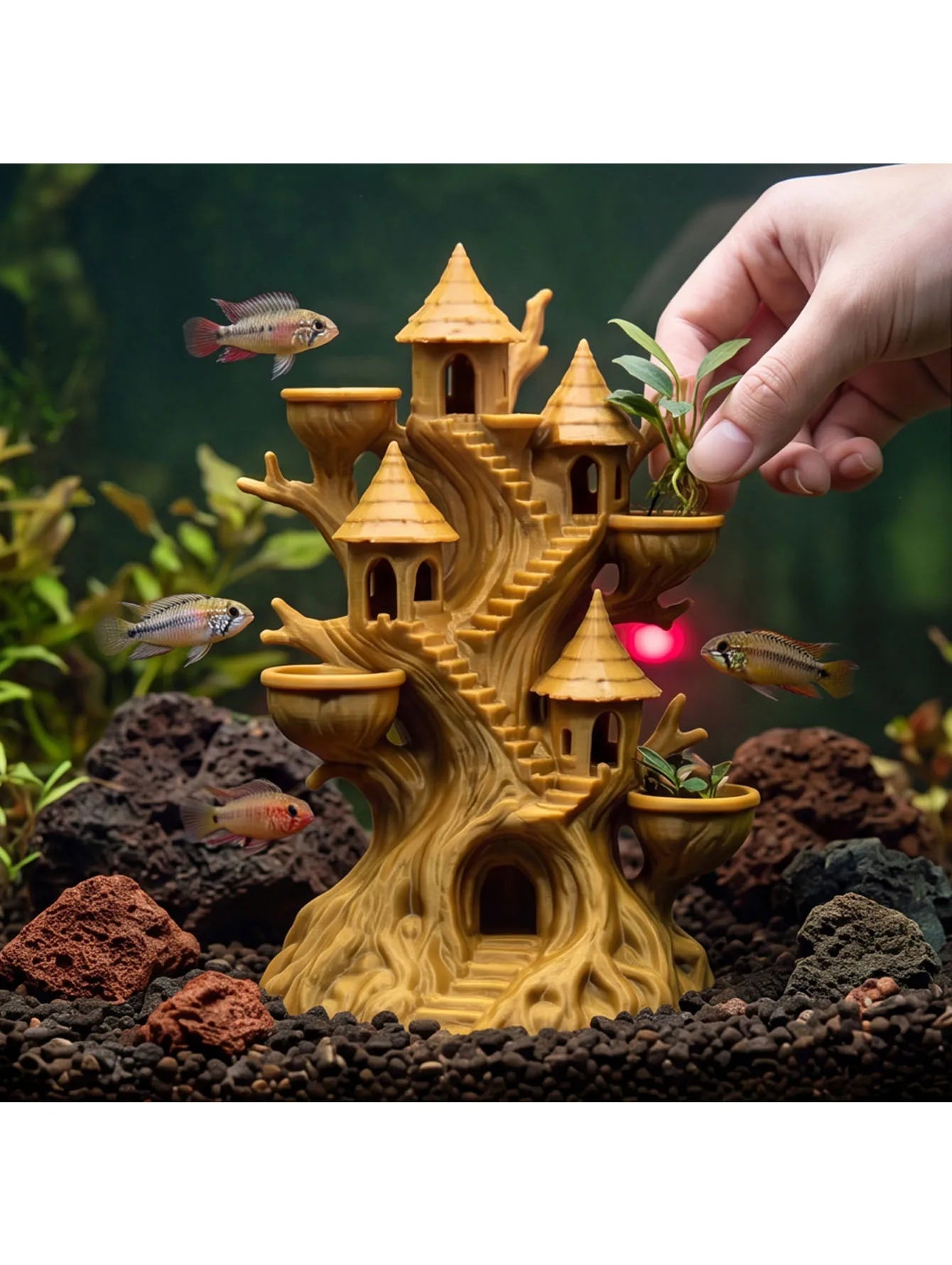 A Pokémon ancient treehousefor your fish tank