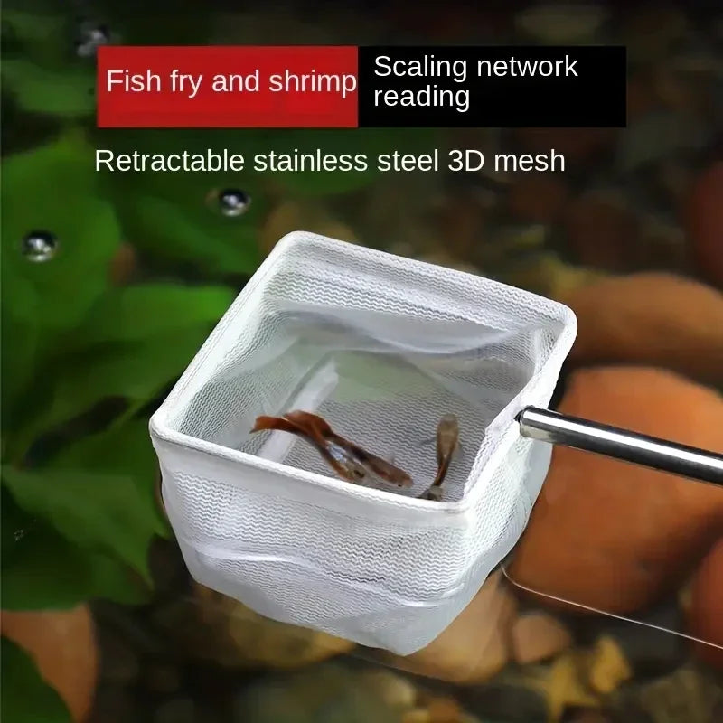 Stainless Steel Handle Square Round Aquarium Net