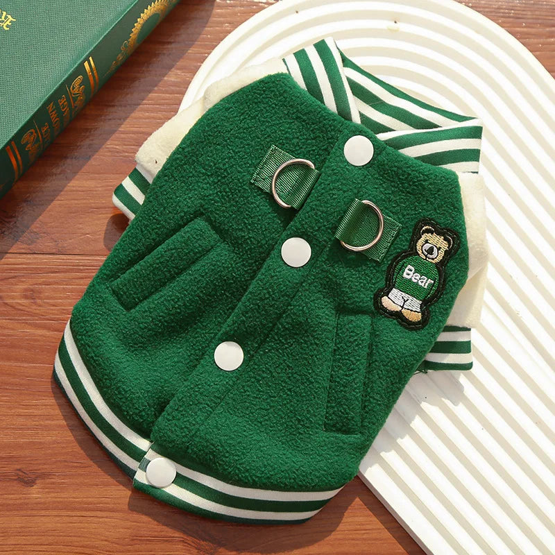 Puppy Coat With D Ring Outdoor Jacket for Small Medium Dog Button Fleece Clothing for Roppa Perro Sport Suit for Cat Wholesale