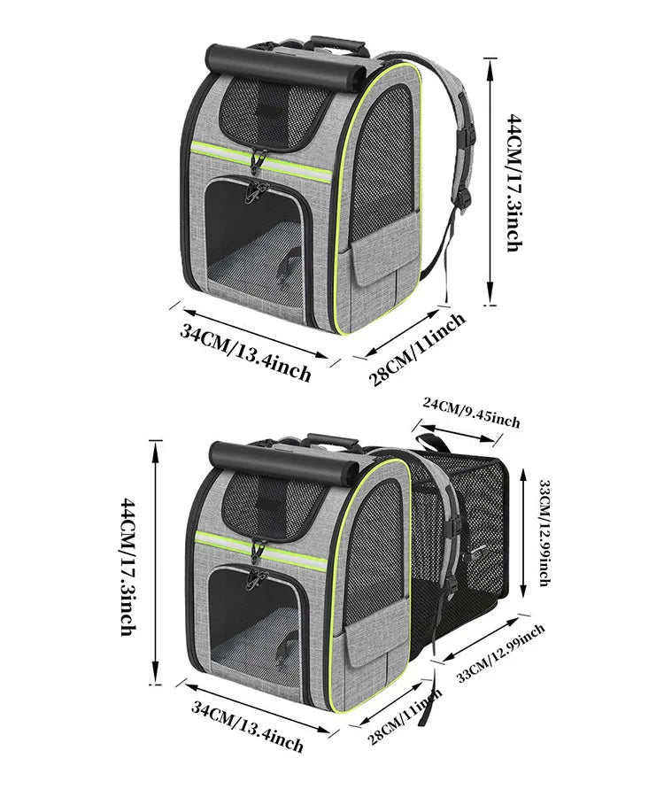 Expandable Large Capacity Pet Carrier Backpack