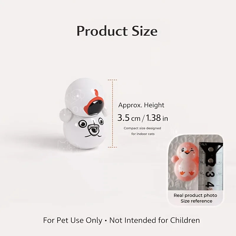10pcs Cat Rolling Toy for Indoor Use. No Batteries Required. Random Designs. Lightweight Cat Puzzle Toy.