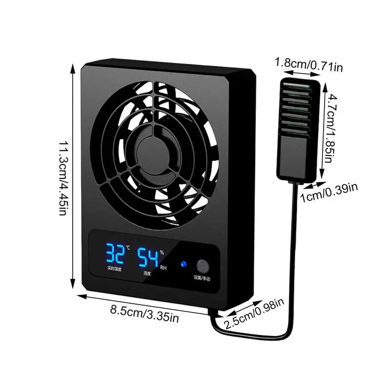 Ventilation Fan For Reptile Enclosure With LED Display