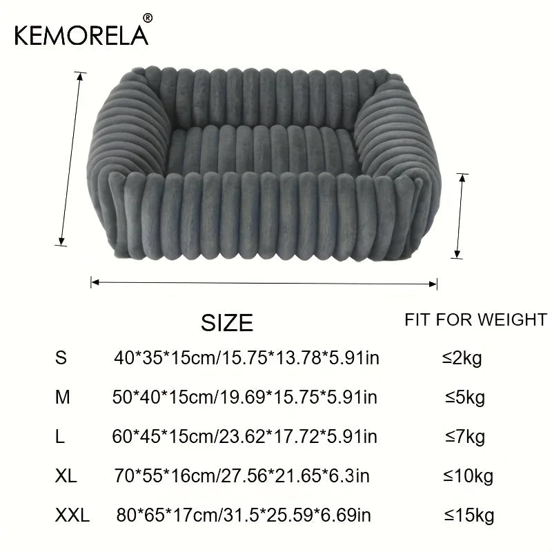 Orthopedic Plush Dog Bed with High Resilience Support