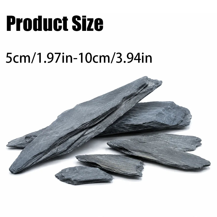 500g Grey Slate Stone Irregular Thin Flat Rocks
