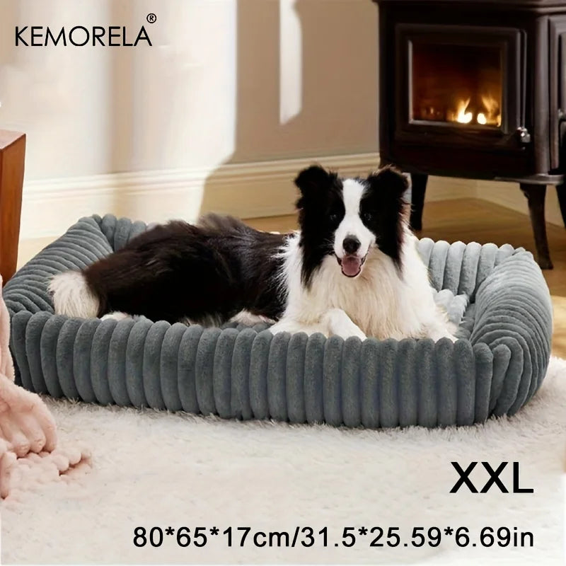 Orthopedic Plush Dog Bed with High Resilience Support