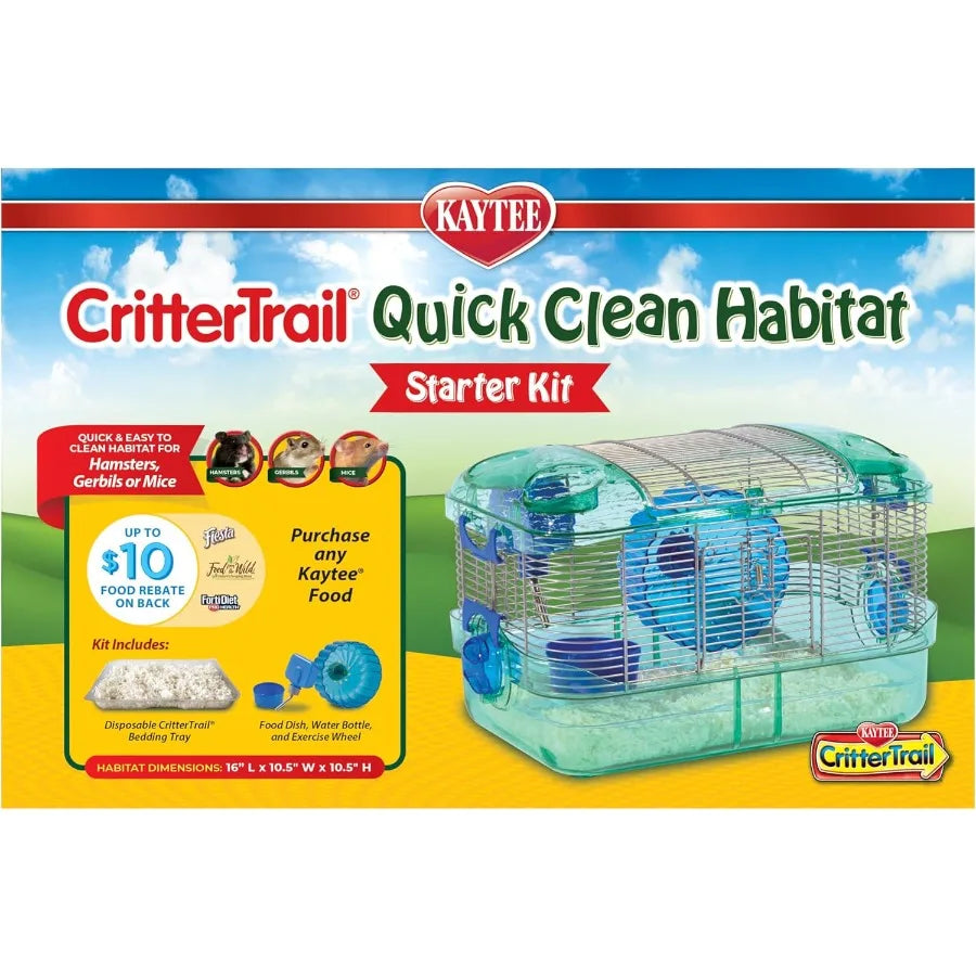 Quick Clean Habitat for Pet Gerbils Hamsters, Mice or Small Animals
