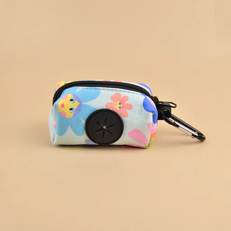 Colorful Design Dog Poop Bag Holder Dispenser with Dog Leash Attachment