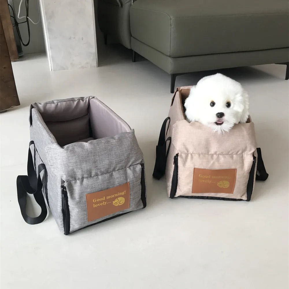 Portable Console Booster Car Seat & Carrier for Small Dogs & Cats
