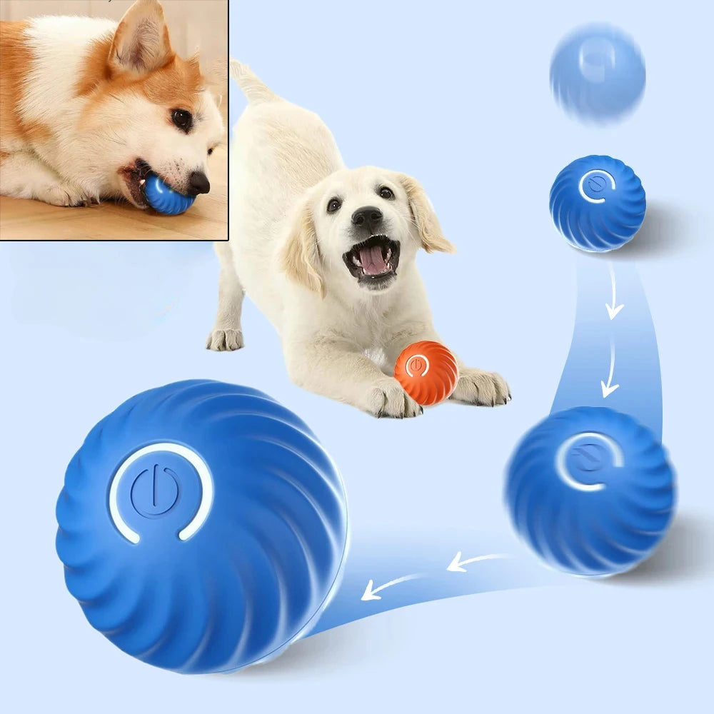 Automatic Moving Bouncing Rolling Ball Dog Toy