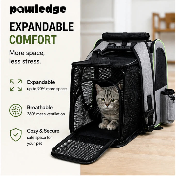Expandable Large Capacity Pet Carrier Backpack
