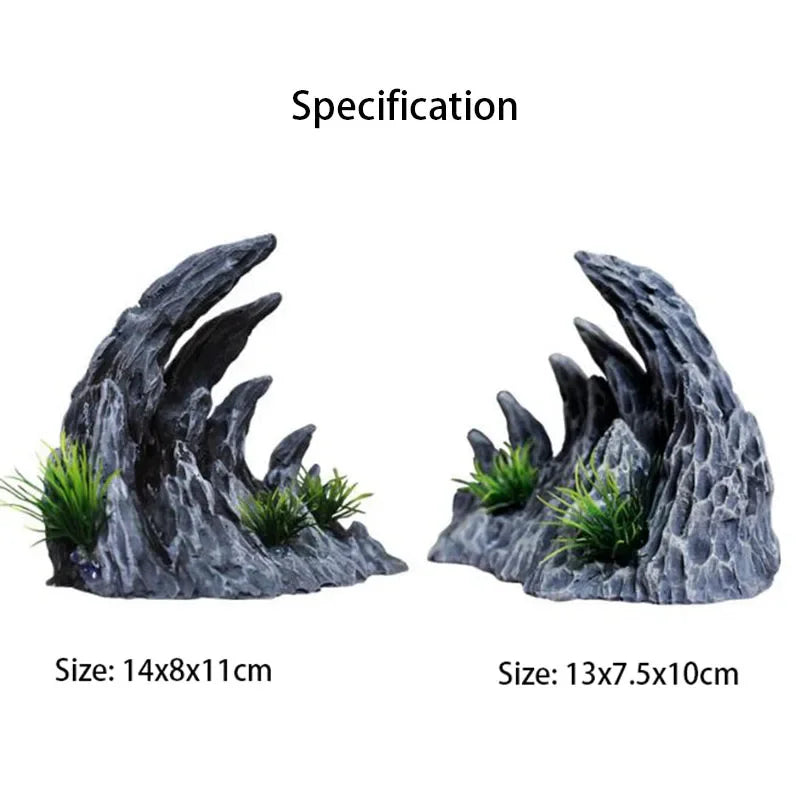 Simulated Canyon Aquarium Decoration Fish Tank, 2pcs
