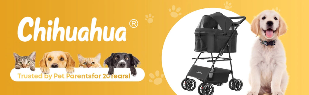 3 in 1 Portable Foldable Pet Stroller for Medium Dogs Cats