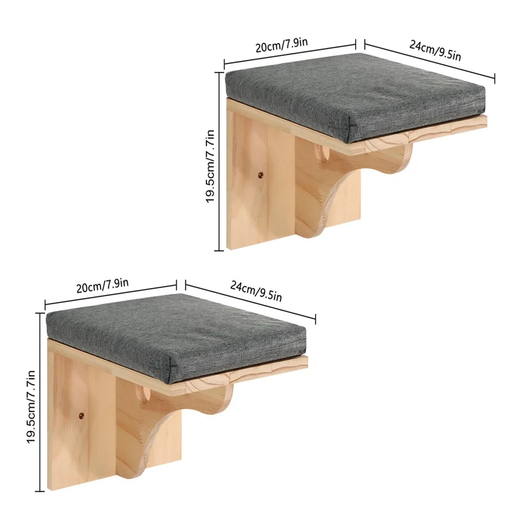 Wall Mounted Shelf Bed with Soft Cushion