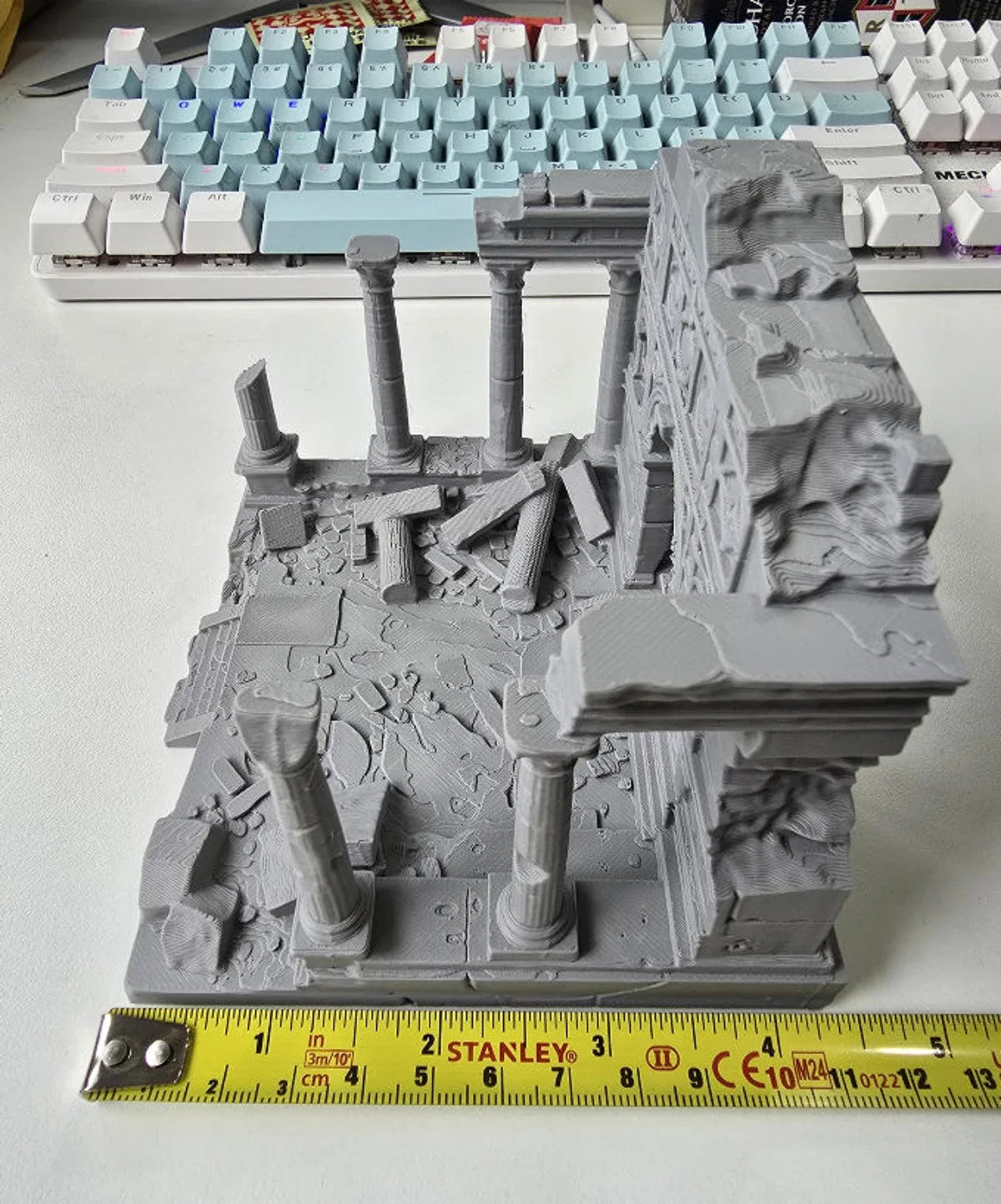 3D Printed Ancient Greek Temple Ruins Aquarium Terrarium Decor