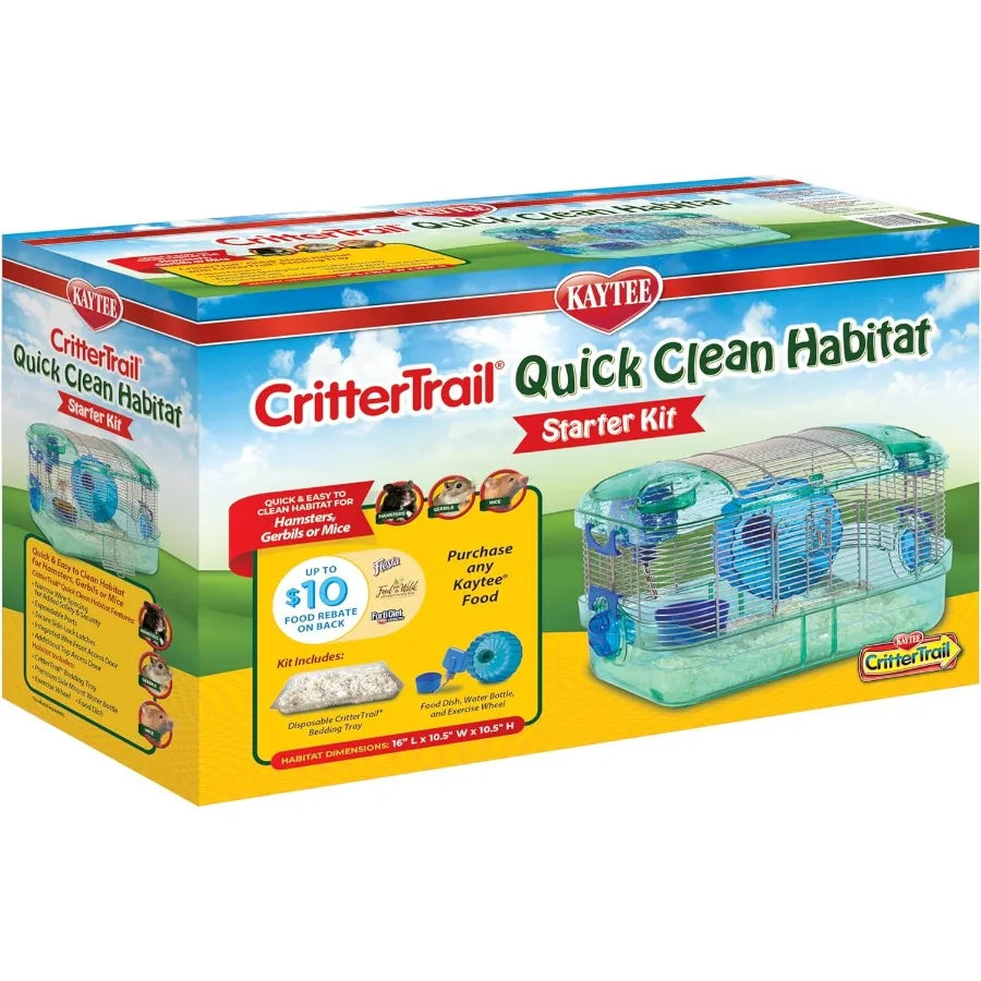 Quick Clean Habitat for Pet Gerbils Hamsters, Mice or Small Animals