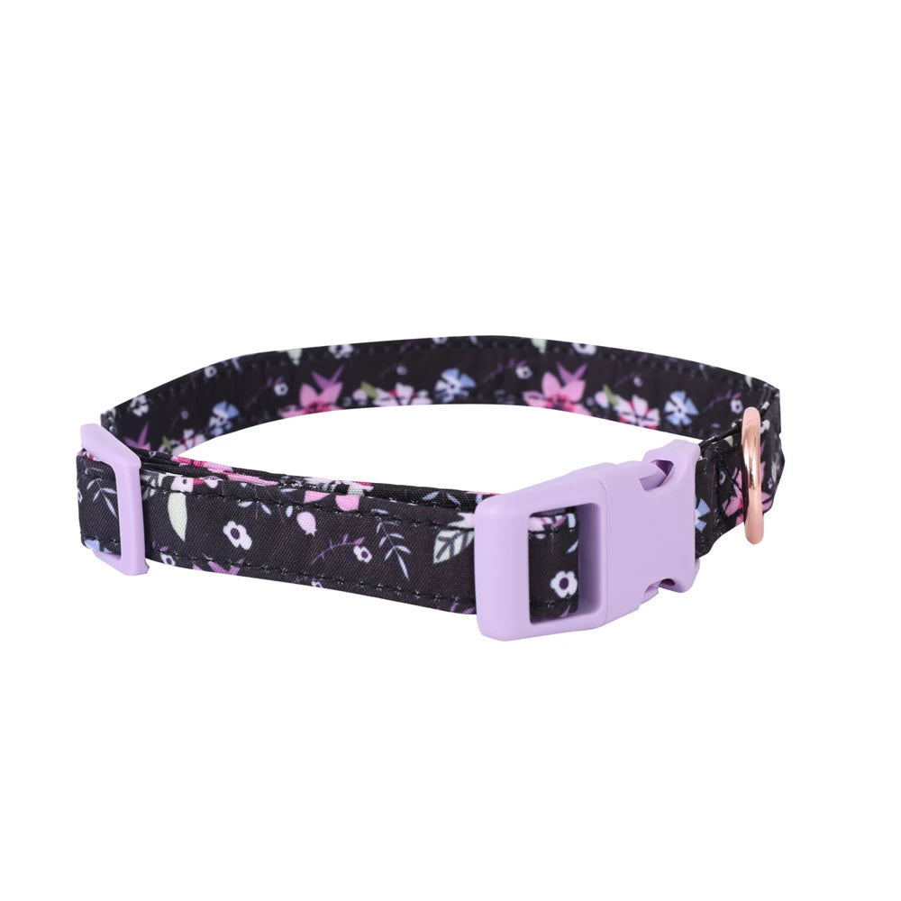 Breathable Reflective Pet Harness Leash Set with Adjustable Floral Chest Strap