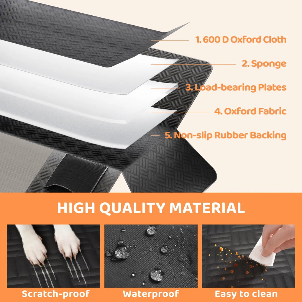 Car Rear Dog Seat Cover,  Load-Bearing 400 Pounds, Heavy-Duty Anti-Scratch Washable