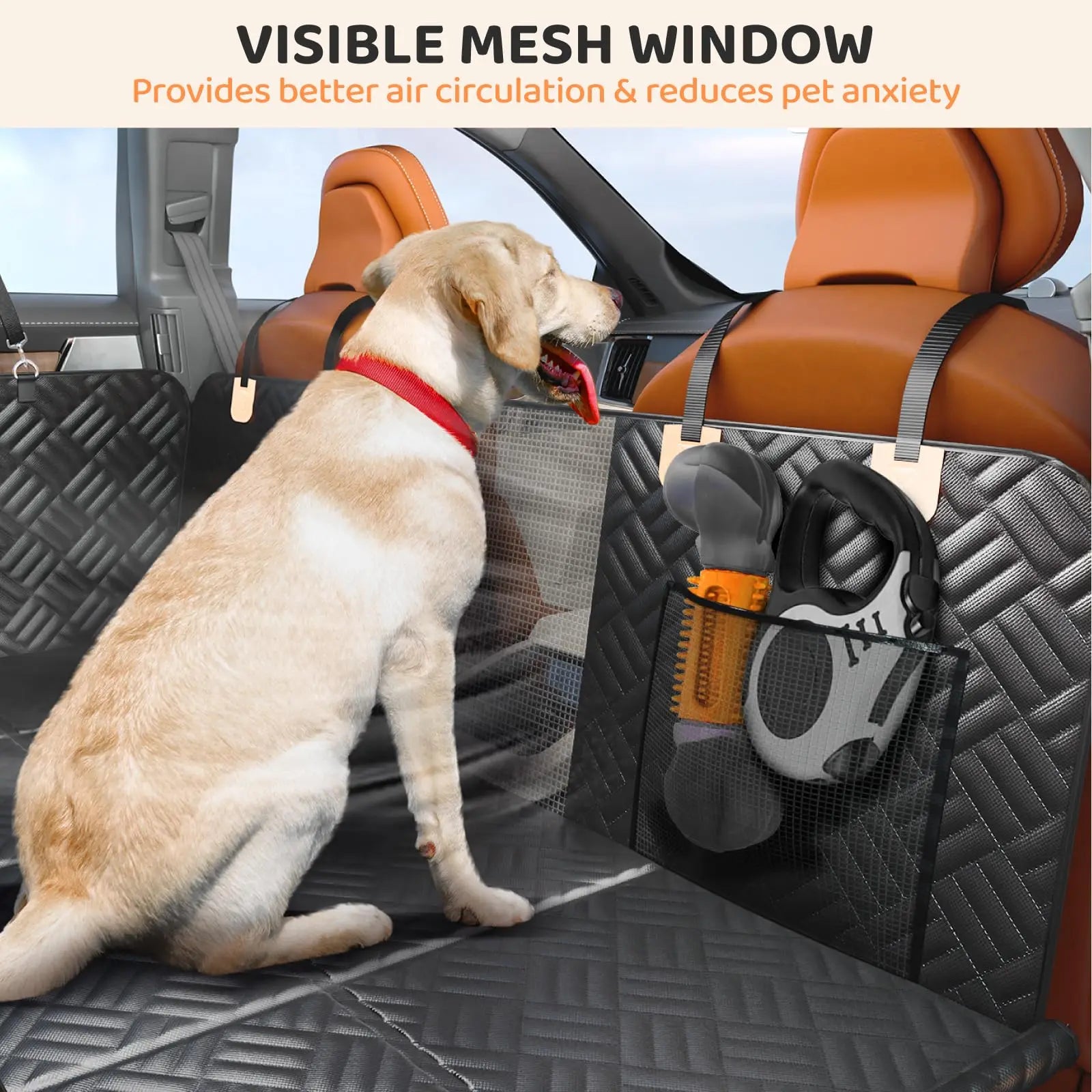 Car Rear Dog Seat Cover,  Load-Bearing 400 Pounds, Heavy-Duty Anti-Scratch Washable