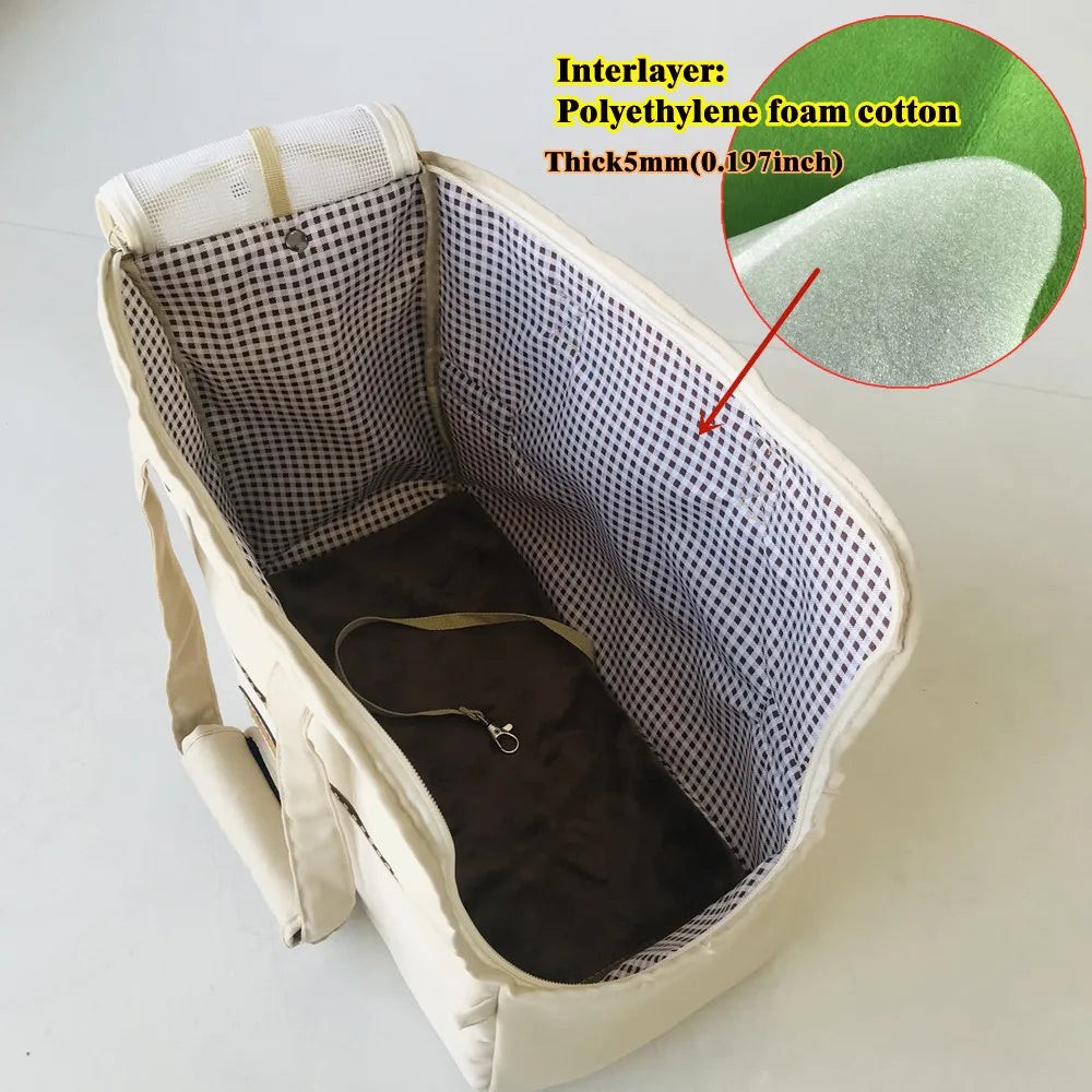 Portable Dog Cat Carrier and Outdoor Travel Bag