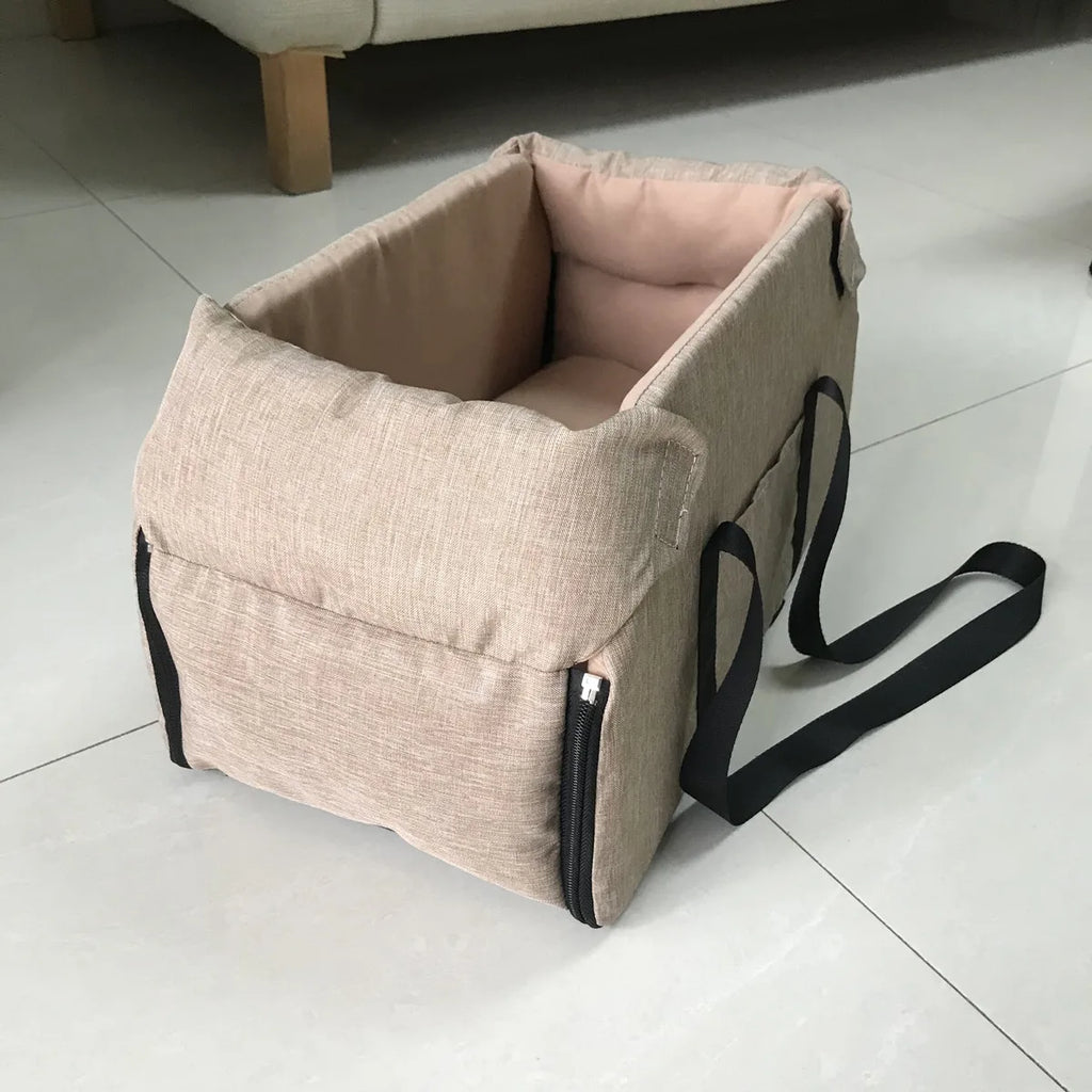 Portable Console Booster Car Seat & Carrier for Small Dogs & Cats