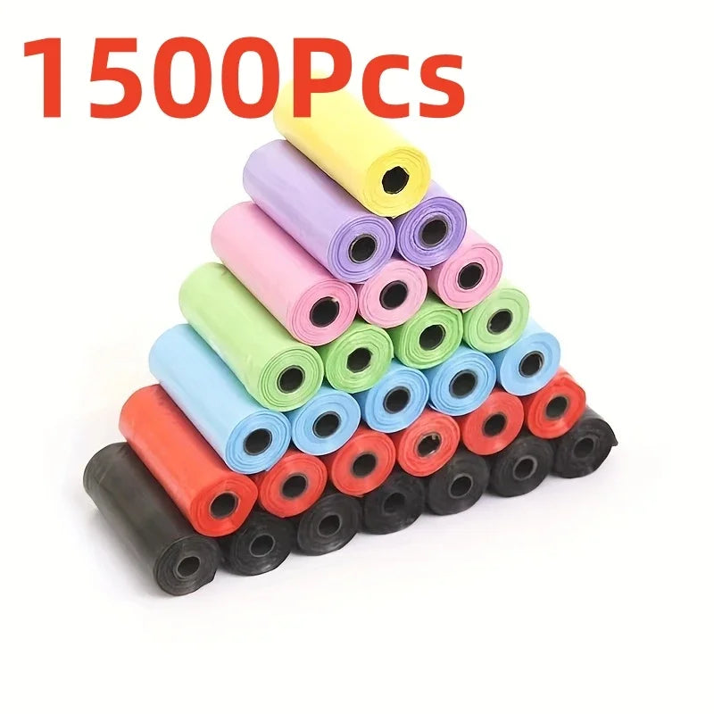 30/1500pcs Random Color Dog Poop Bags