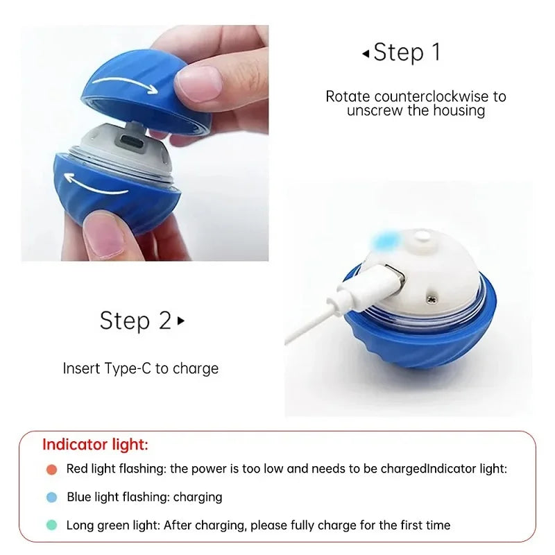 Automatic Moving Bouncing Rolling Ball Dog Toy